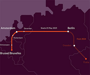 アムステルダムとベルリンを結ぶ夜行列車、5月に運行開始。2023年12月にプラハまで延長の予定。価格は49ユーロから。