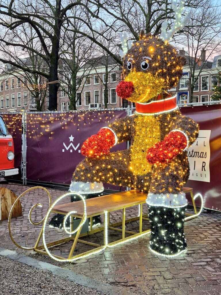 Image for the Tweet beginning: 🇳🇱デン・ハーグのクリスマスマーケット(クリスマス・フェア)も、今日の4日から始まった🎄🎅🎁✨

(去年の写真) 